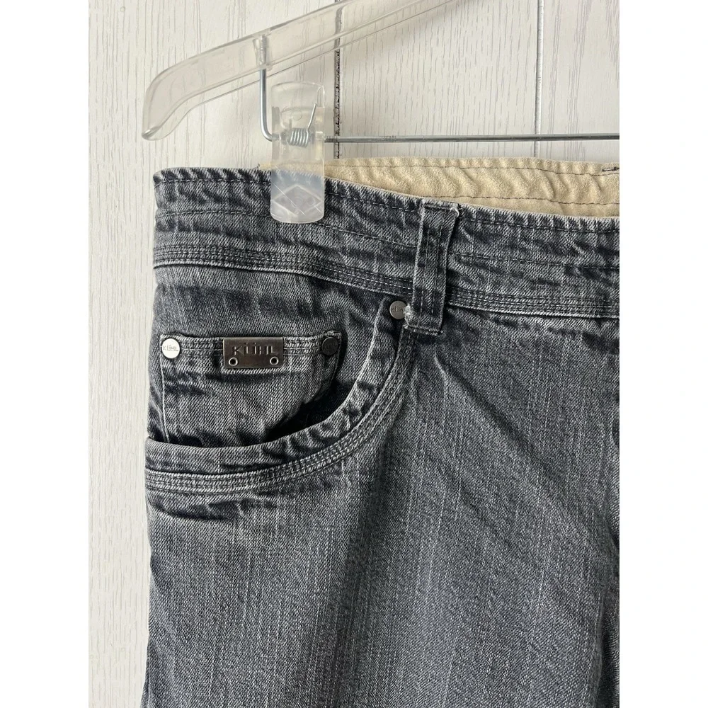 Kuhl Mens RIOT Pants Jeans Vintage Patina Dye 36x28 Faded Black Stretch Hiking